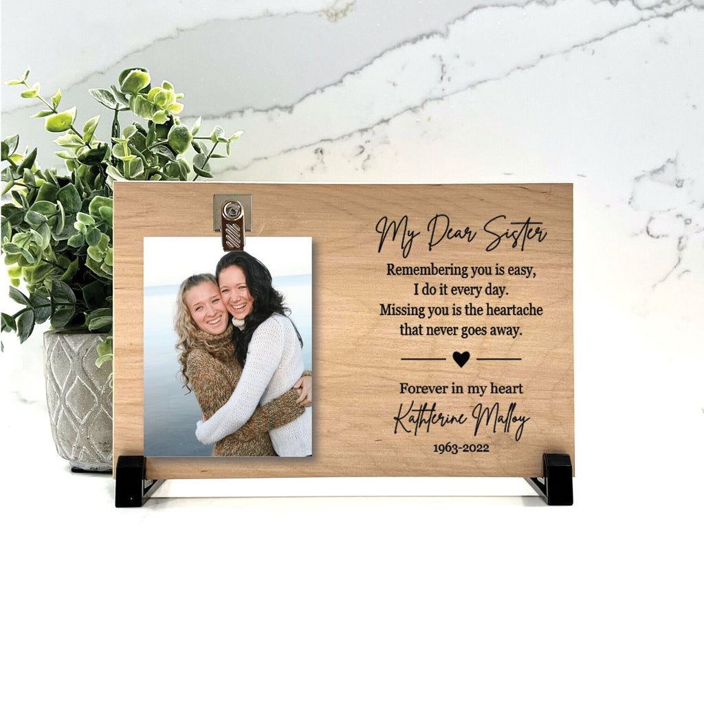 Sister Memorial Frame, Sister Photo Memorial, Sister Sympathy Gift, In Loving Memory, Loss of Sister Gift, Remembrance Gift, Memorial Frame