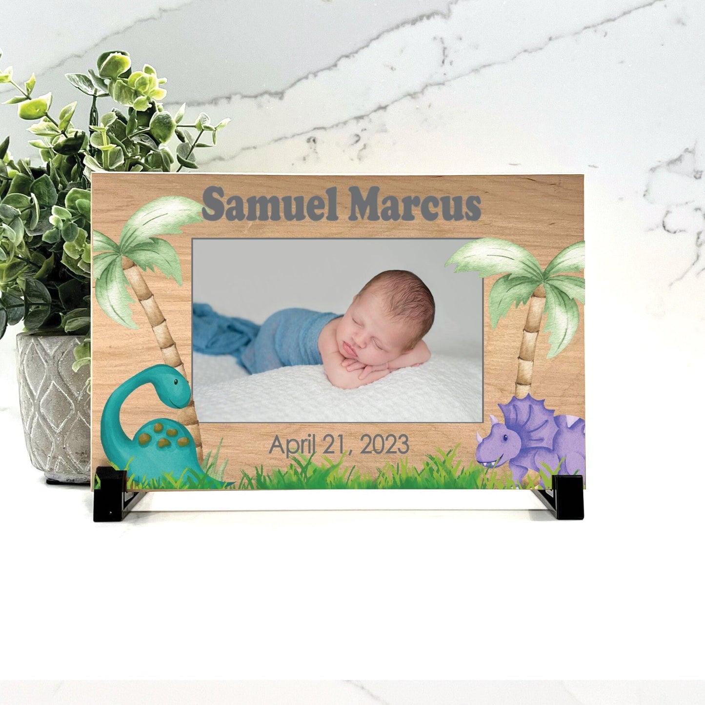 Customize your cherished moments with our Baby Personalized Picture Frame available at www.florida-funshine.com. Create a heartfelt gift for family and friends with free personalization, quick shipping in 1-2 business days, and quality crafted picture frames, portraits, and plaques made in the USA."