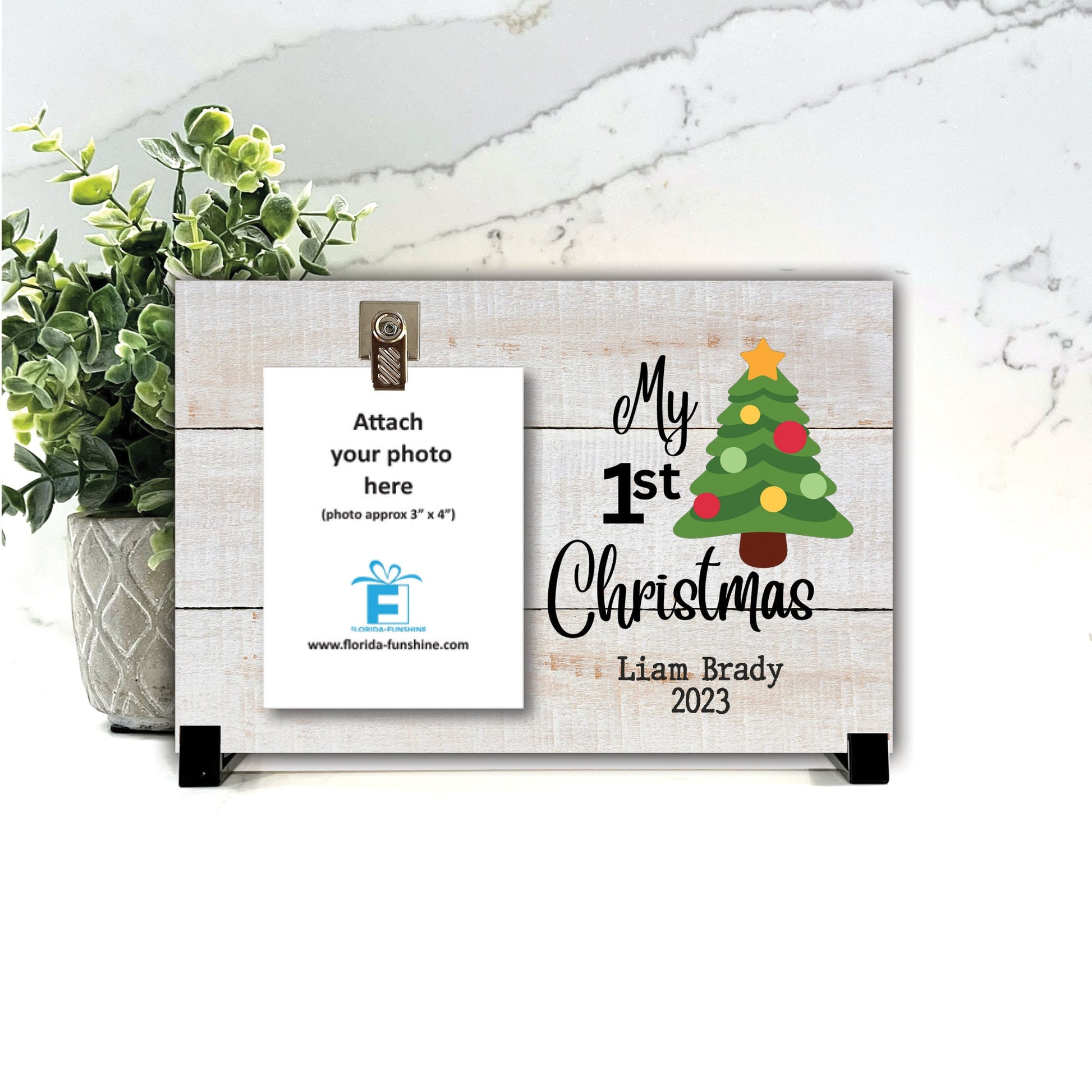 My First Christmas Personalized Picture Frame, My First Christmas Frame, Baby's first Christmas, First Christmas picture frame 2023