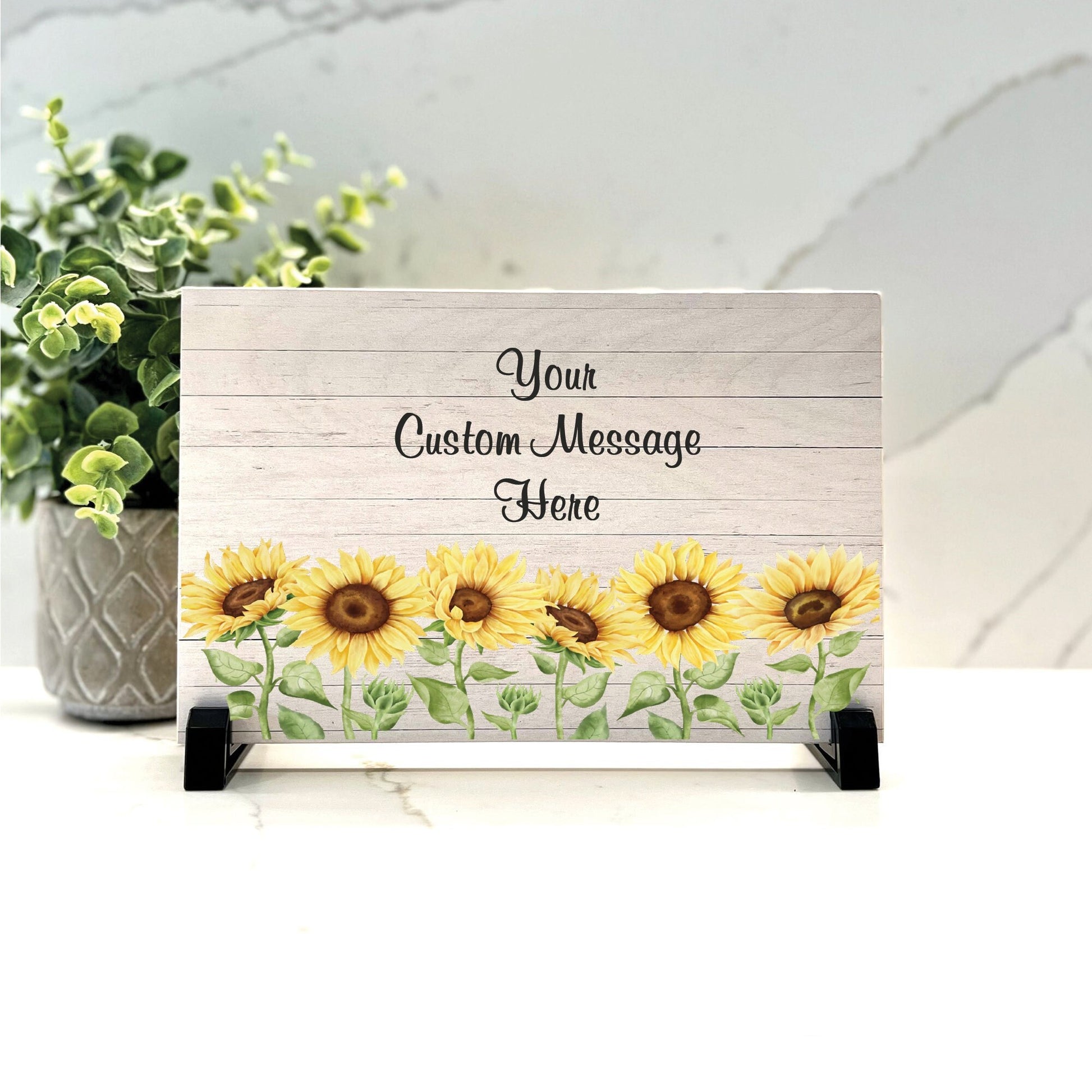 Customize your cherished moments with our Sunflower Personalized Plaque available at www.florida-funshine.com. Create a heartfelt gift for family and friends with free personalization, quick shipping in 1-2 business days, and quality crafted picture frames, portraits, and plaques made in the USA."