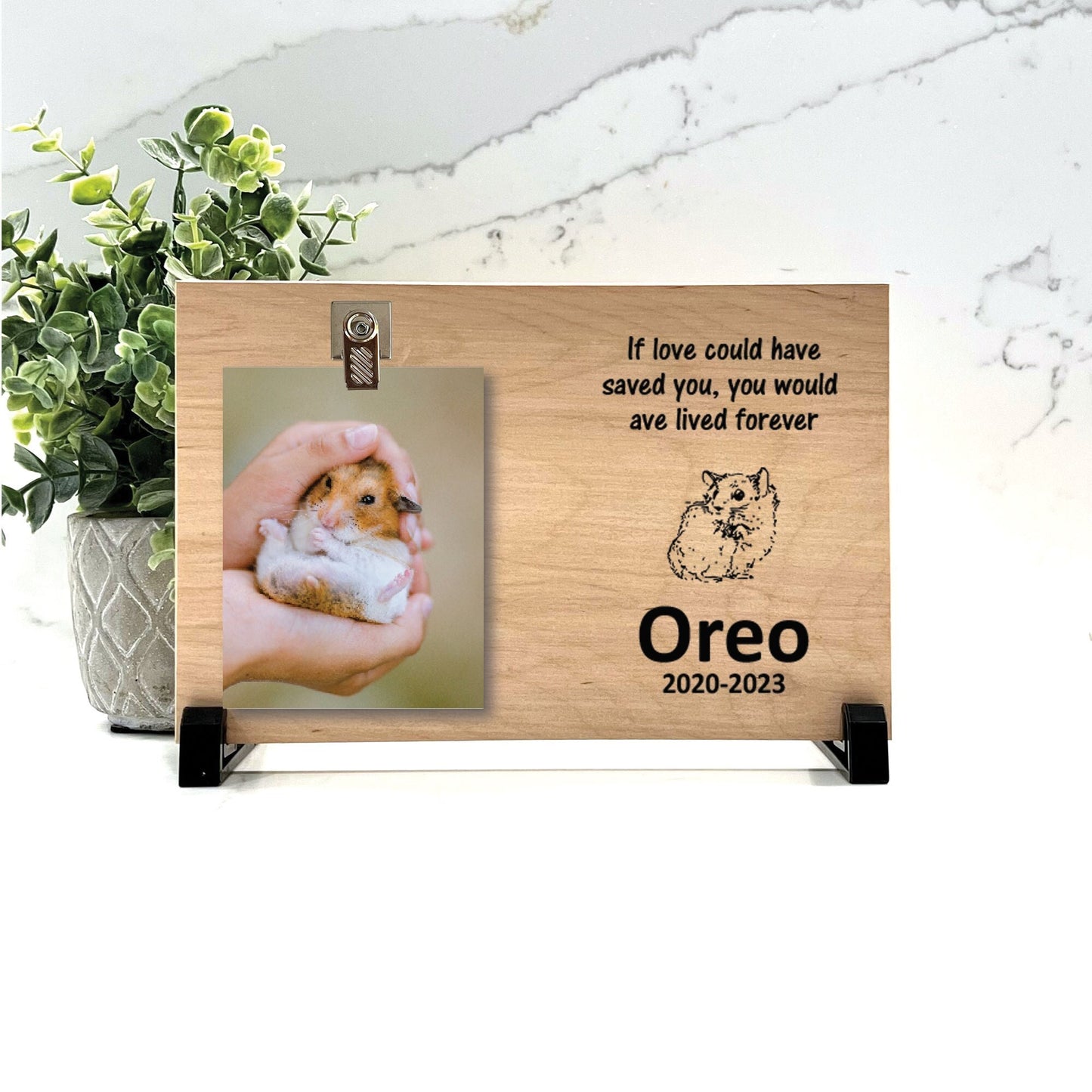 Hamster Memorial Gift, Hamster Memorial Frame, Hamster Photo Memorial, Hamster Keepsake, Hamster Remembrance Gift, Wood Memorial Frame