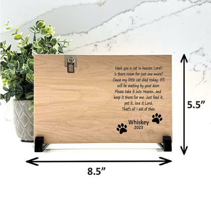 Cat Memorial Picture Frame, Have you a cat in heaven, Cat Memorial Gift, Cat Memorial Frame, Cat Photo Memorial, Cat Remembrance Gift