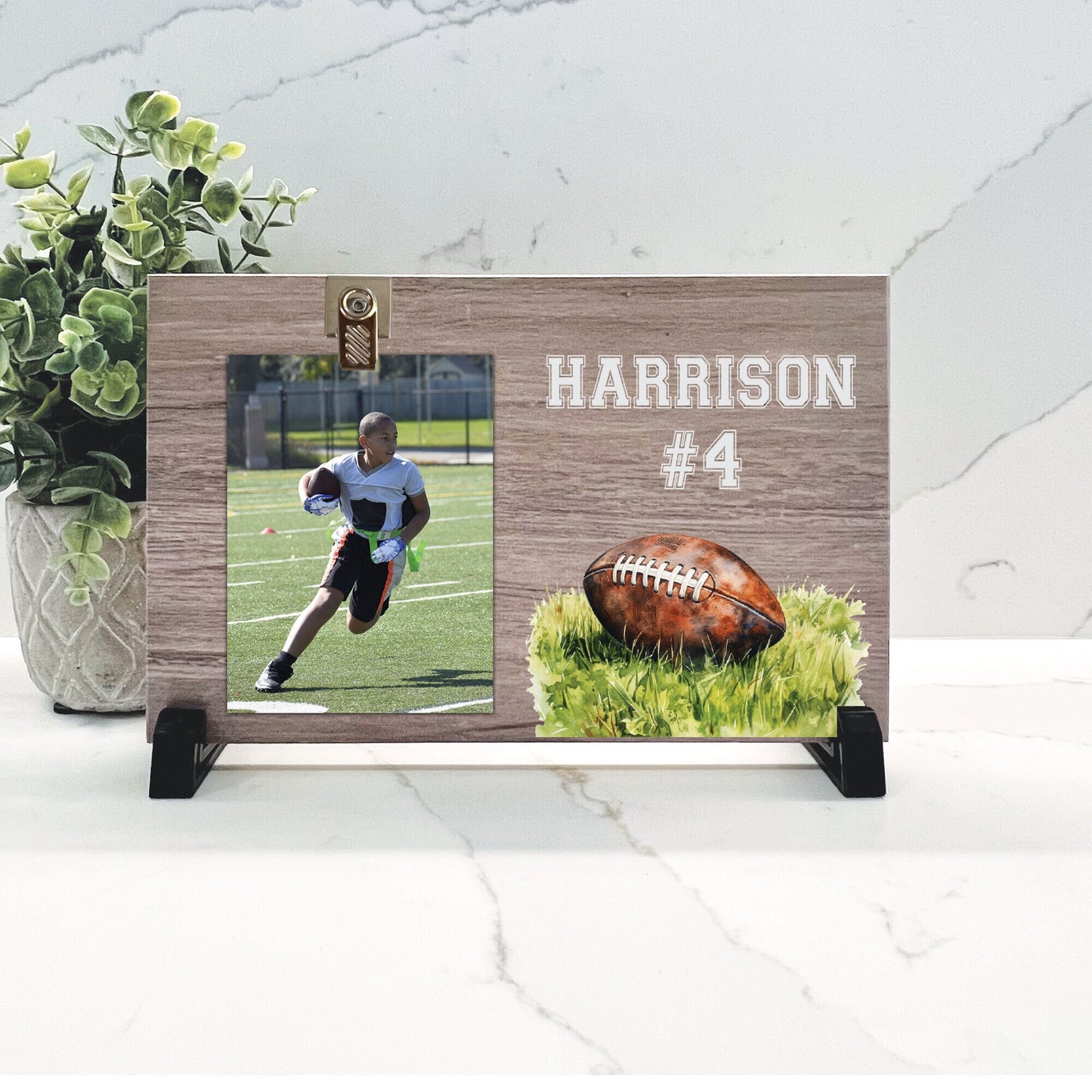 Customize your cherished moments with our Football Personalized Picture Frame available at www.florida-funshine.com. Create a heartfelt gift for family and friends with free personalization, quick shipping in 1-2 business days, and quality crafted picture frames, portraits, and plaques made in the USA."