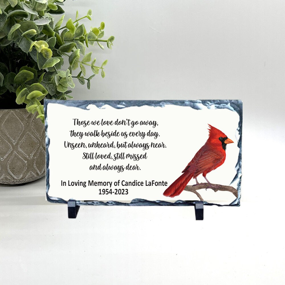 Memorial Stone - Sympathy Gift Bereavement Gift Funeral Gift - Cardinal Memorial - Condolence Gift - Custom Memorial Gift - Cardinal