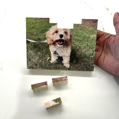 Custom Photo Brick Puzzle, Personalized Building Blocks, Unique Portrait Photograph Gift for family, couples, kids, friends