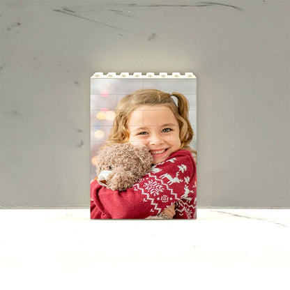 Small Vertical Photo Block Puzzle made from Lego Compatible Bricks, Personalized Building Blocks Puzzle, Unique photo gift idea