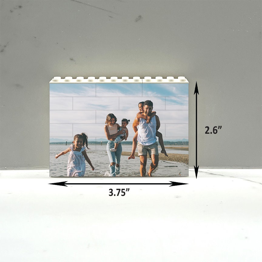 Small Horizontal Photo Block Puzzle made from Lego Compatible Bricks, Building Block, Puzzle, Unique photo gift, all occasions