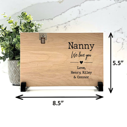 Nanny Frame, Personalized Frame, Personalized Gift for Nanny, Nana, Grandma, Personalized Wood Frame with grandchildren's names