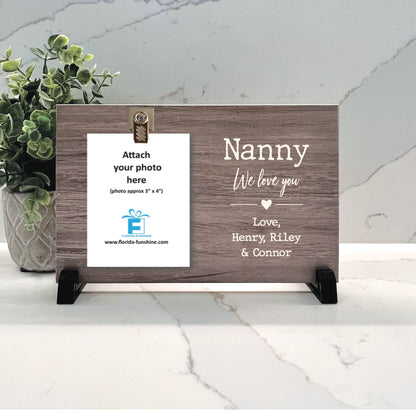 Nanny Frame, Personalized Frame, Personalized Gift for Nanny, Nana, Grandma, Personalized Wood Frame with grandchildren's names