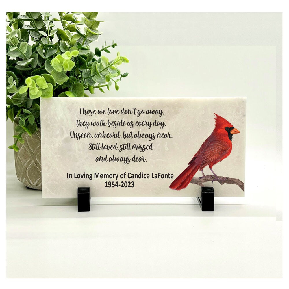 Memorial Stone - Sympathy Gift Bereavement Gift Funeral Gift - Cardinal Memorial - Condolence Gift - Custom Memorial Gift - Cardinal