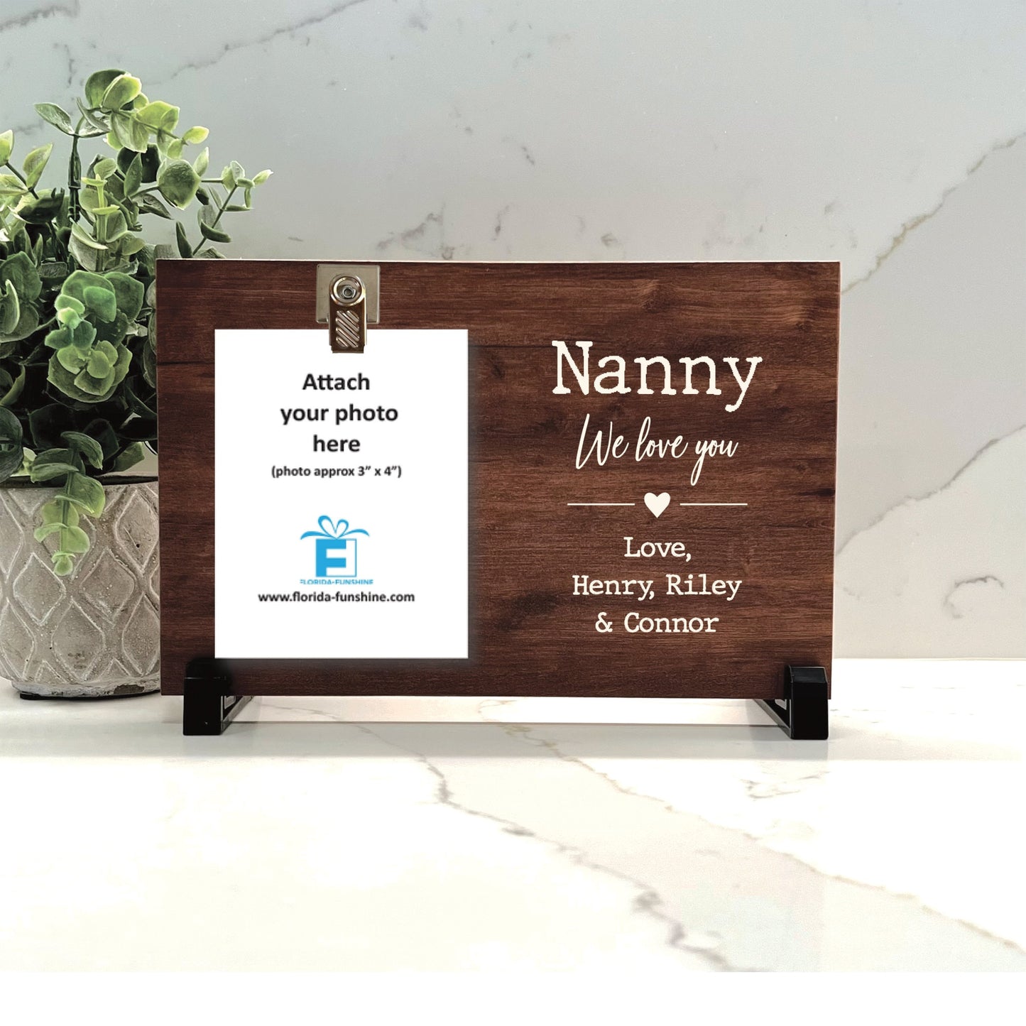 Nanny Frame, Personalized Frame, Personalized Gift for Nanny, Nana, Grandma, Personalized Wood Frame with grandchildren's names