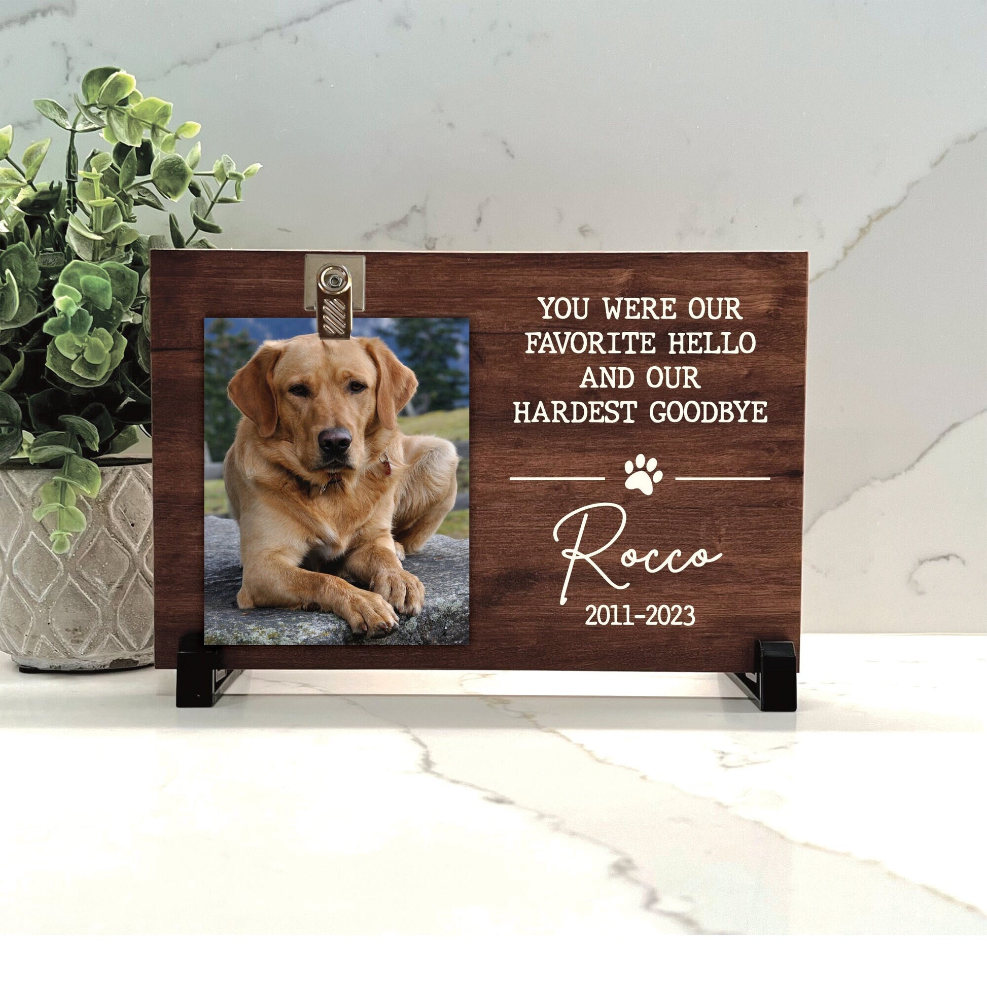 Dog Memorial Gift - You were our favorite hello and our hardest goodbye, Dog Memorial Frame, Dog loss Gift