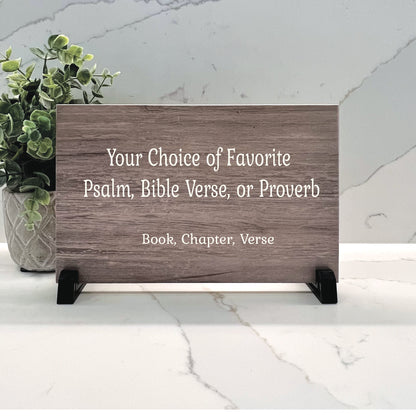 Bible Verse Sign. Custom Christian Home or Garden Decor. Choose your Favorite Bible Passage, Psalm, Proverb, Verse, Scripture - Wood Choice