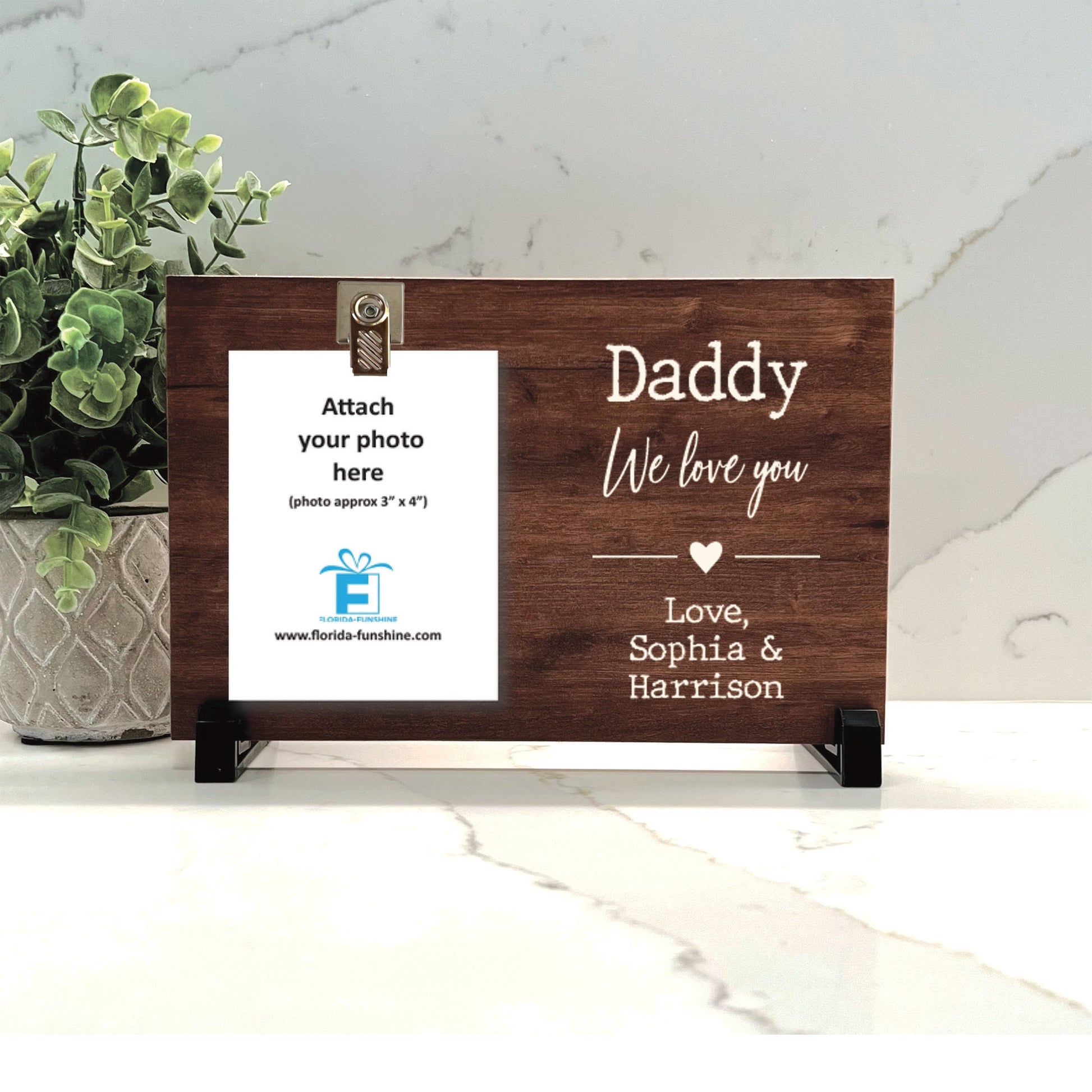 Daddy Frame, We love you Frame, Personalized Frame, Personalized Gift for Daddy, Father, Personalized Wood Frame from kids, Wood choice