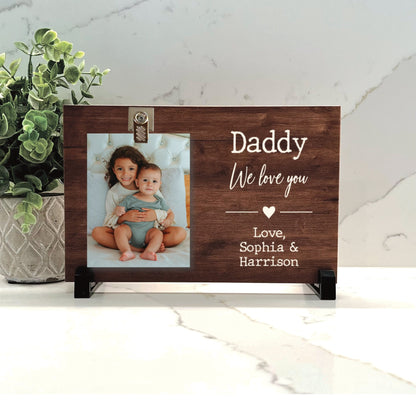 Customize your cherished moments with our Daddy Personalized Picture Frame available at www.florida-funshine.com. Create a heartfelt gift for family and friends with free personalization, quick shipping in 1-2 business days, and quality crafted picture frames, portraits, and plaques made in the USA."