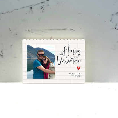 Valentine's Day Photo puzzle with custom message, Personalized Valentines Brick Puzzles, Unique Photo Gift for couples, Photo Puzzle