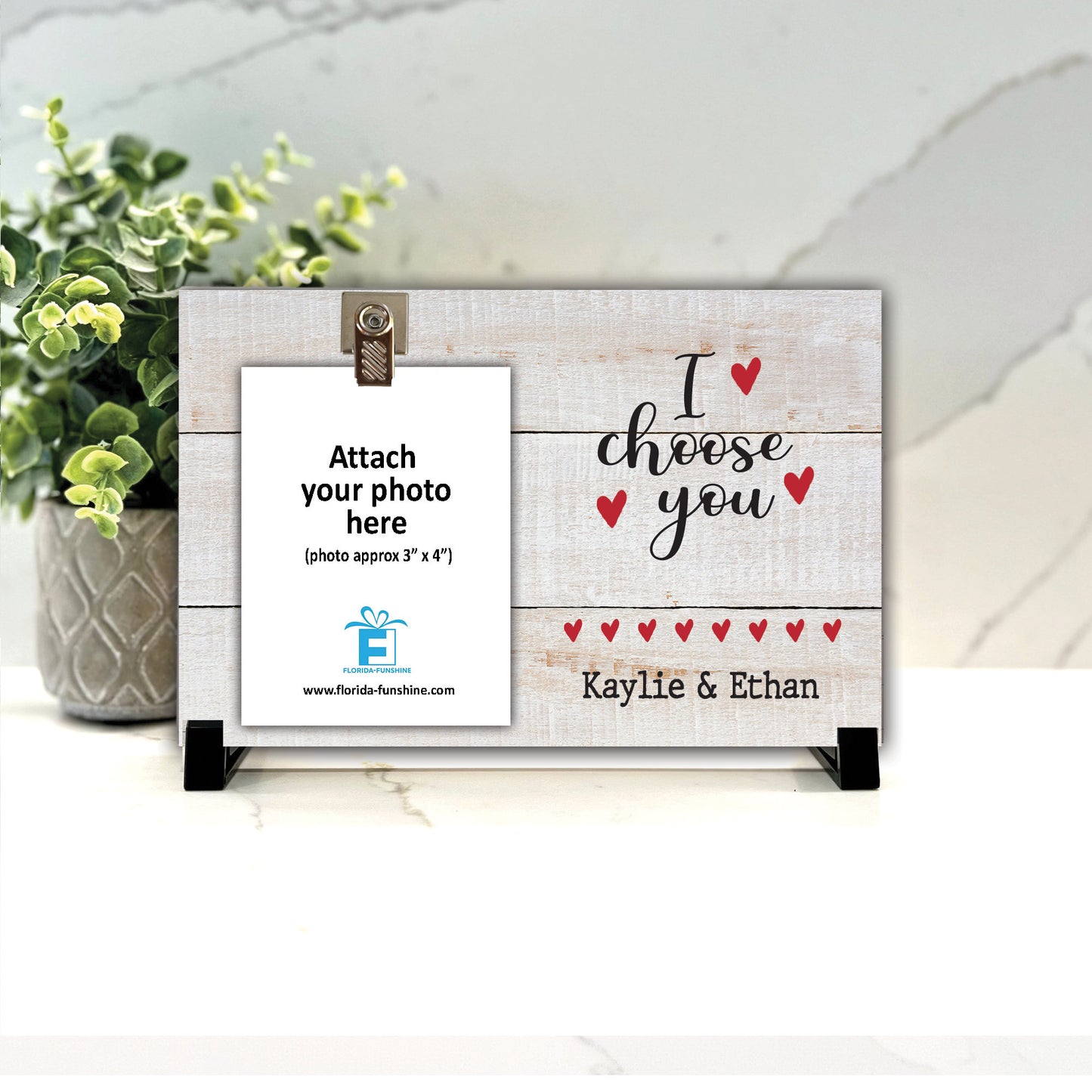 I Choose You Valentines Gift Frame Personalized with couple's name - Gifts for husband, wife, girlfriend, boyfriend, spouse, fiance