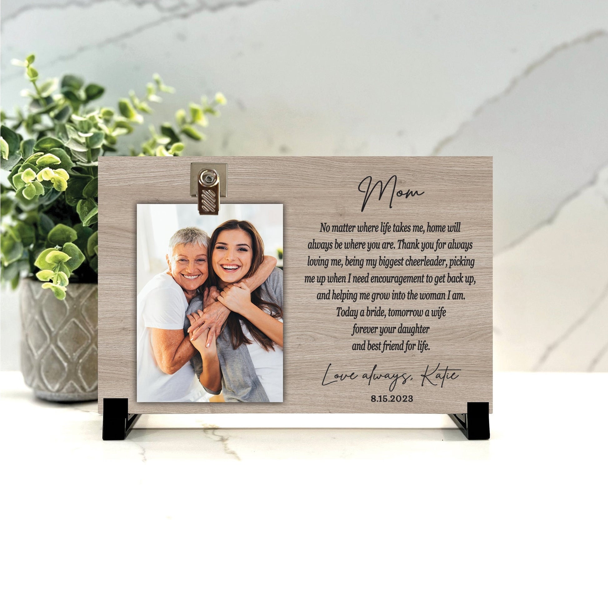 Customize your cherished moments with our Mother of the Bride Personalized Picture Frame available at www.florida-funshine.com. Create a heartfelt gift for family and friends with free personalization, quick shipping in 1-2 business days, and quality crafted picture frames, portraits, and plaques made in the USA."