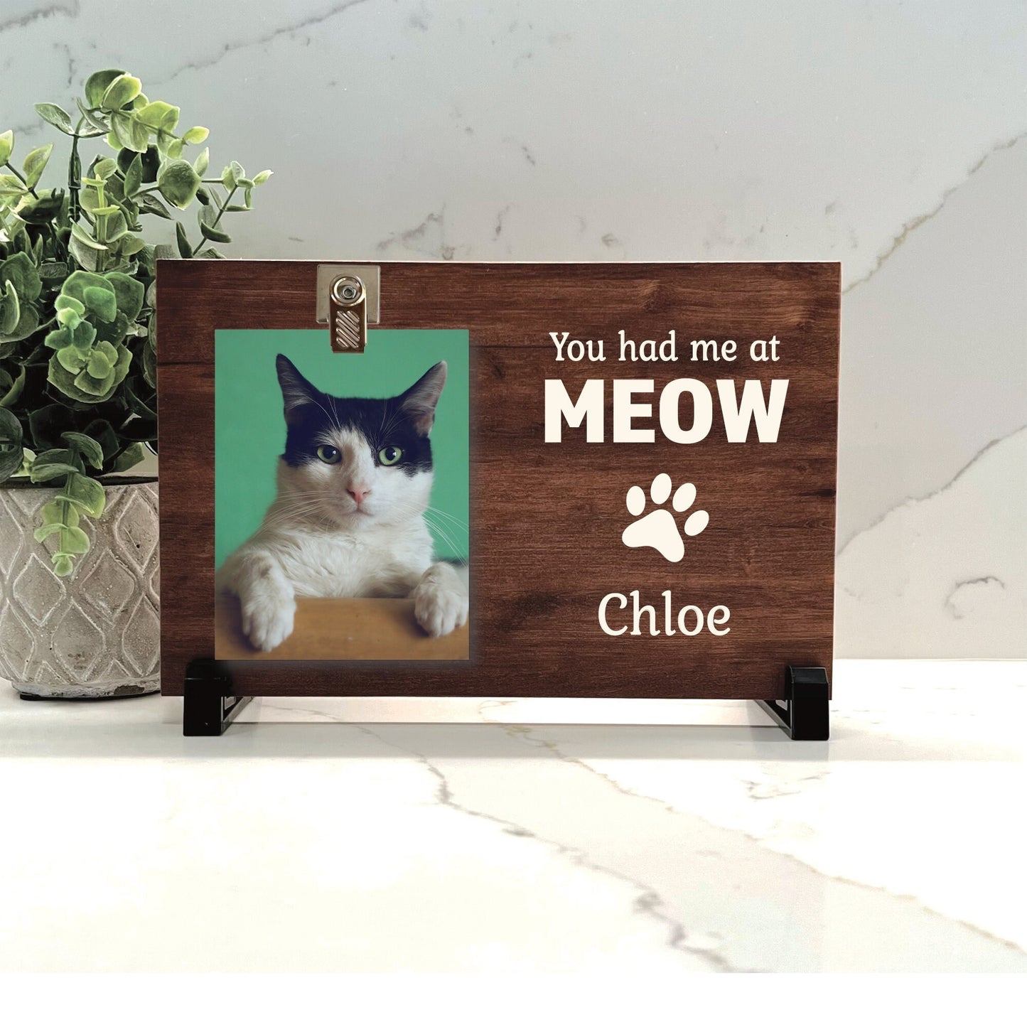 Customize your cherished moments with our Cat Personalized Picture Frame available at www.florida-funshine.com. Create a heartfelt gift for family and friends with free personalization, quick shipping in 1-2 business days, and quality crafted picture frames, portraits, and plaques made in the USA."