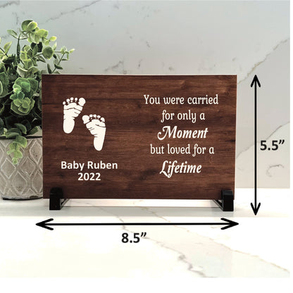 Baby Memorial - Sympathy Gift Bereavement Gift Miscarriage Gift - Loss of Baby - Condolence Gift - Personalized Wood Memorial for Baby Loss