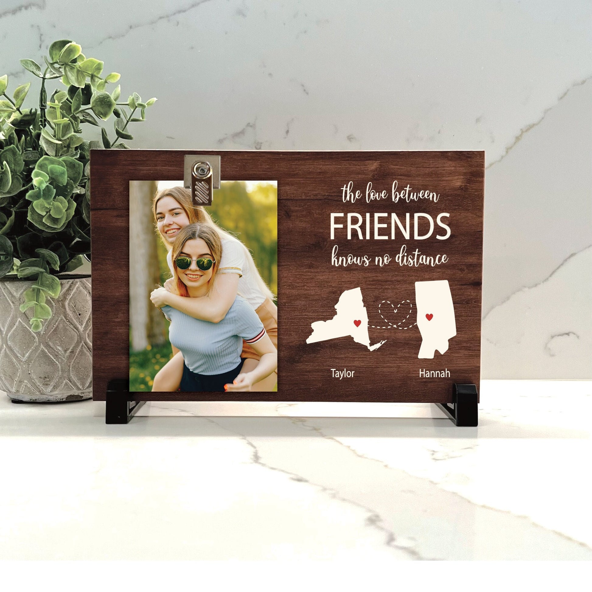 Customize your cherished moments with our Friendship Personalized Picture Frame available at www.florida-funshine.com. Create a heartfelt gift for family and friends with free personalization, quick shipping in 1-2 business days, and quality crafted picture frames, portraits, and plaques made in the USA."