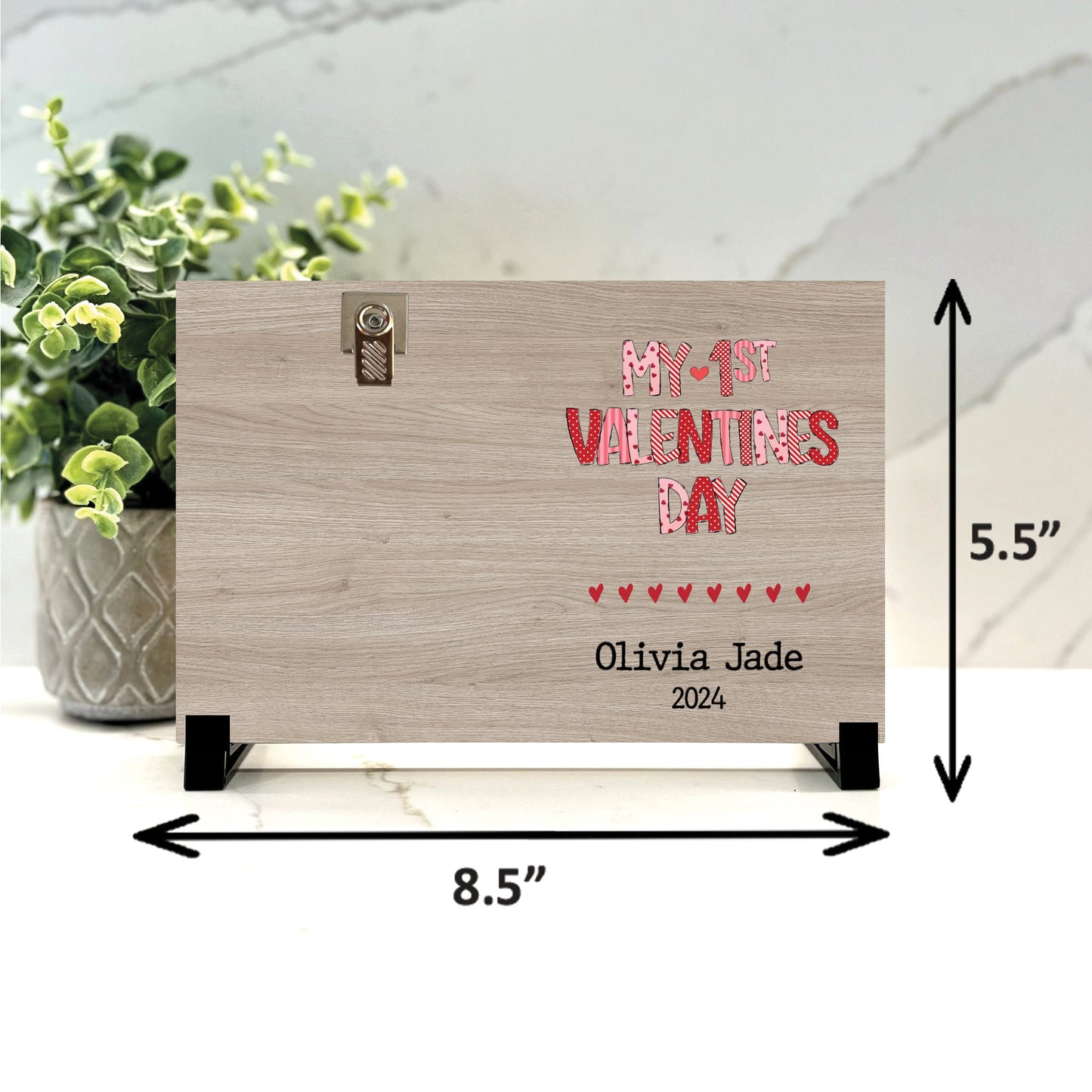 My First Valentines Day Personalized Picture Frame, My First Valentines Frame, Baby's First Valentines Day picture frame 2024