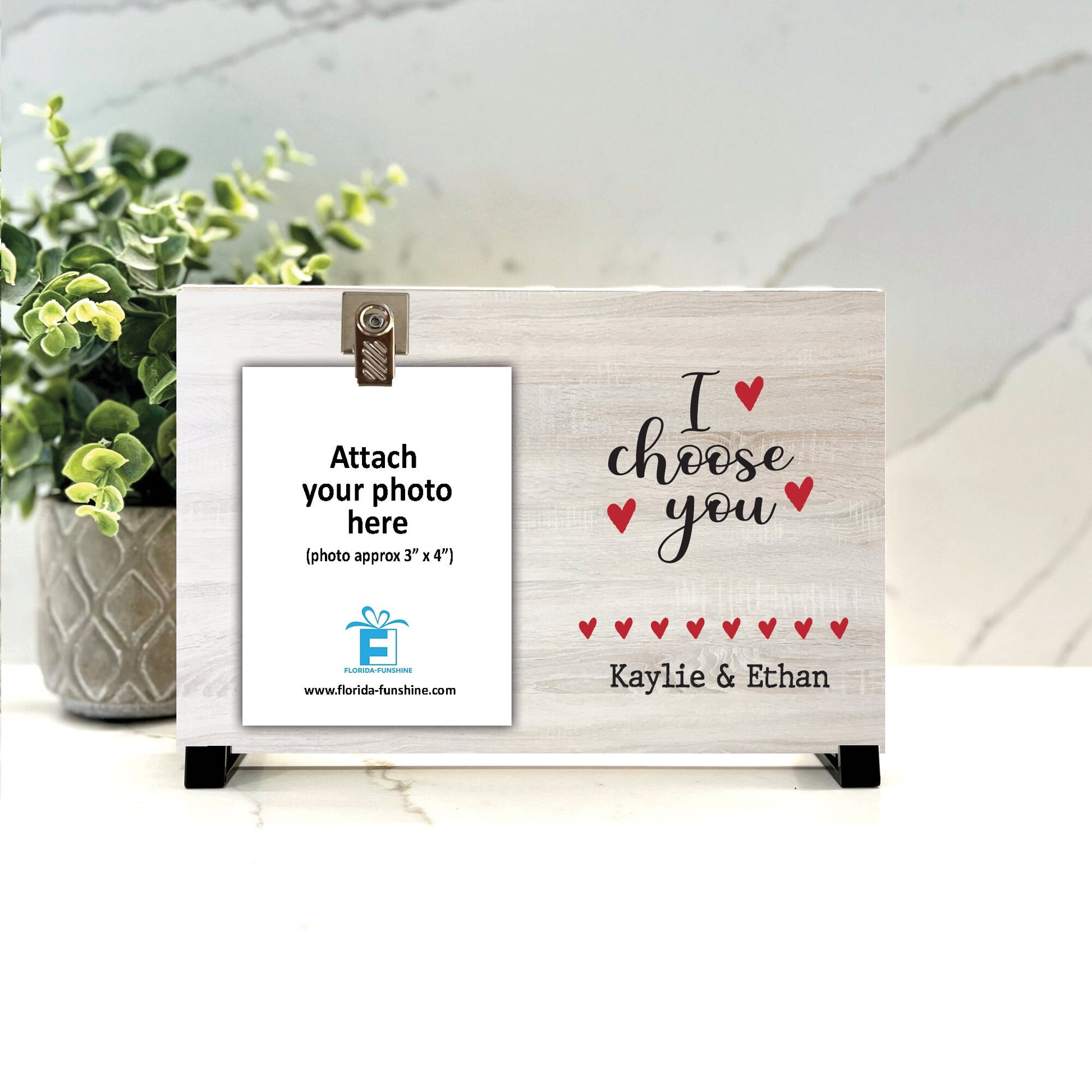 I Choose You Valentines Gift Frame Personalized with couple's name - Gifts for husband, wife, girlfriend, boyfriend, spouse, fiance