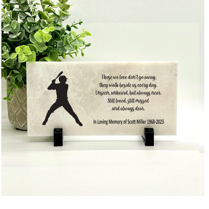 Baseball Player Memorial Gift - Memorial Stone - Sympathy Gift Bereavement Gift - Condolence Gift - Custom Memorial Gift- Funeral gift