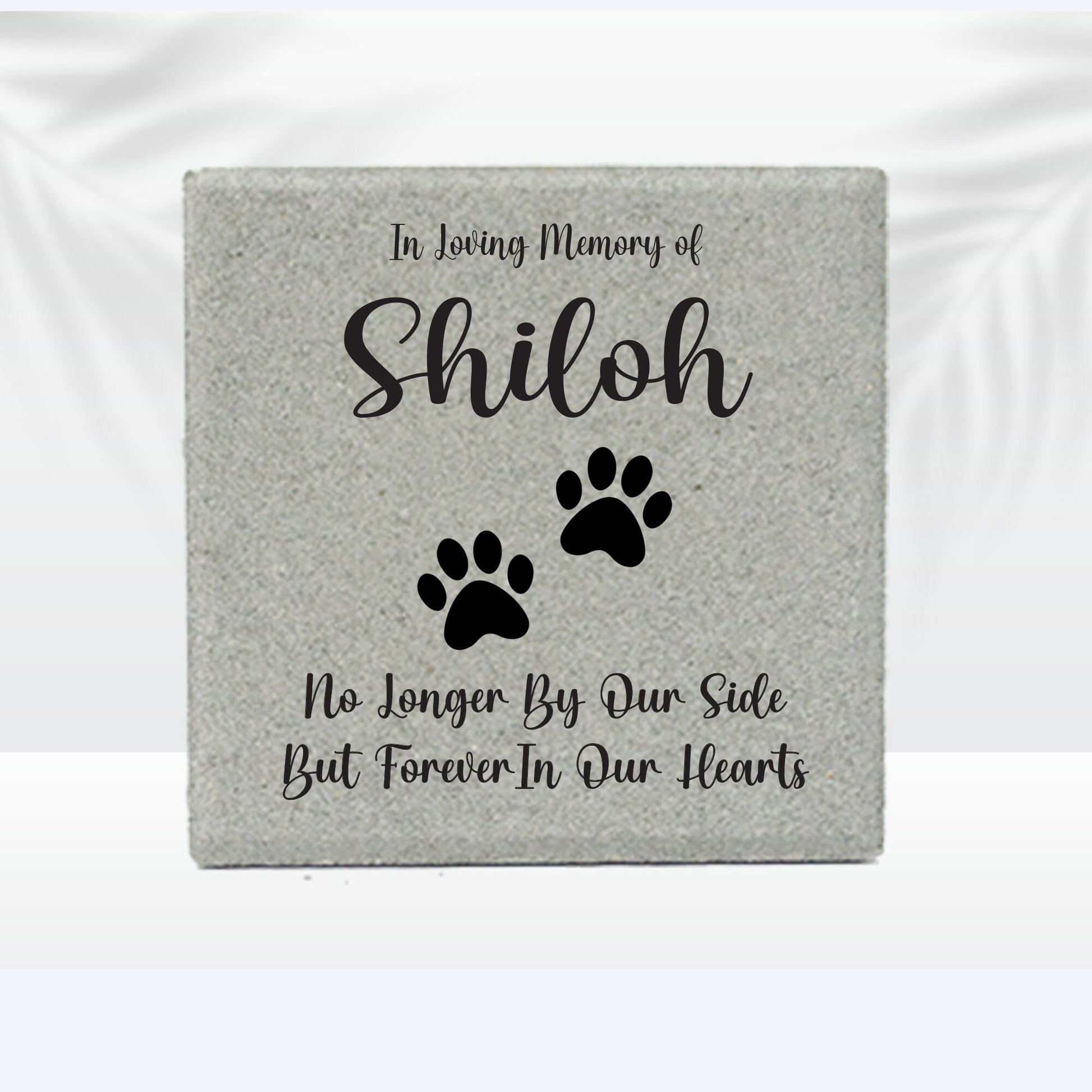 Dog Memorial Stone- Personalized Pet Memorial Gift - Pet Keepsake - 12"x12" Stone- Pet Sympathy - Cat Remembrance - Custom Pet Loss Gift