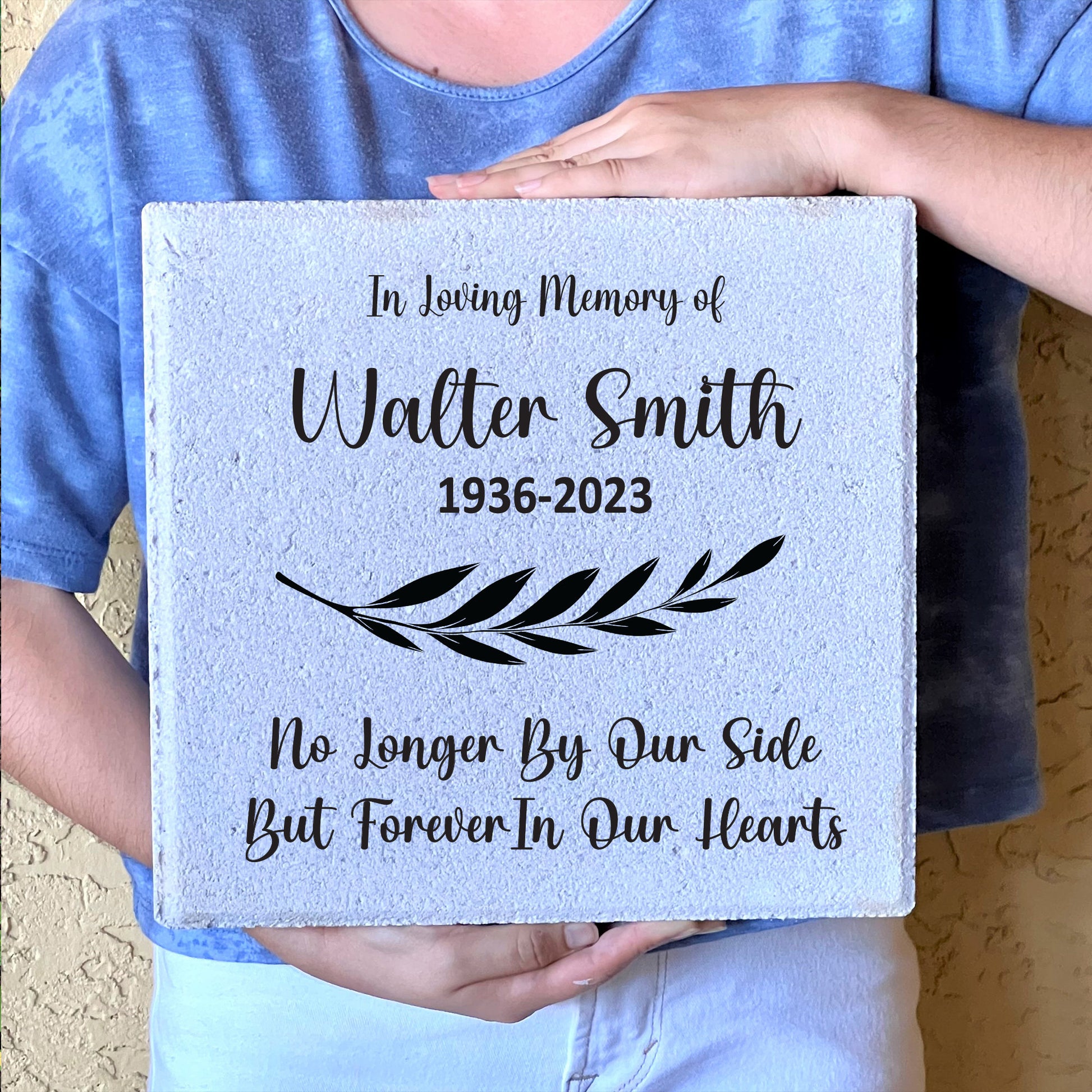 Memorial Stone - Sympathy Gift Bereavement Gift Funeral Gift - In Loving Memory - Condolence Gift - Custom Memorial Gift -12x12 Memorial