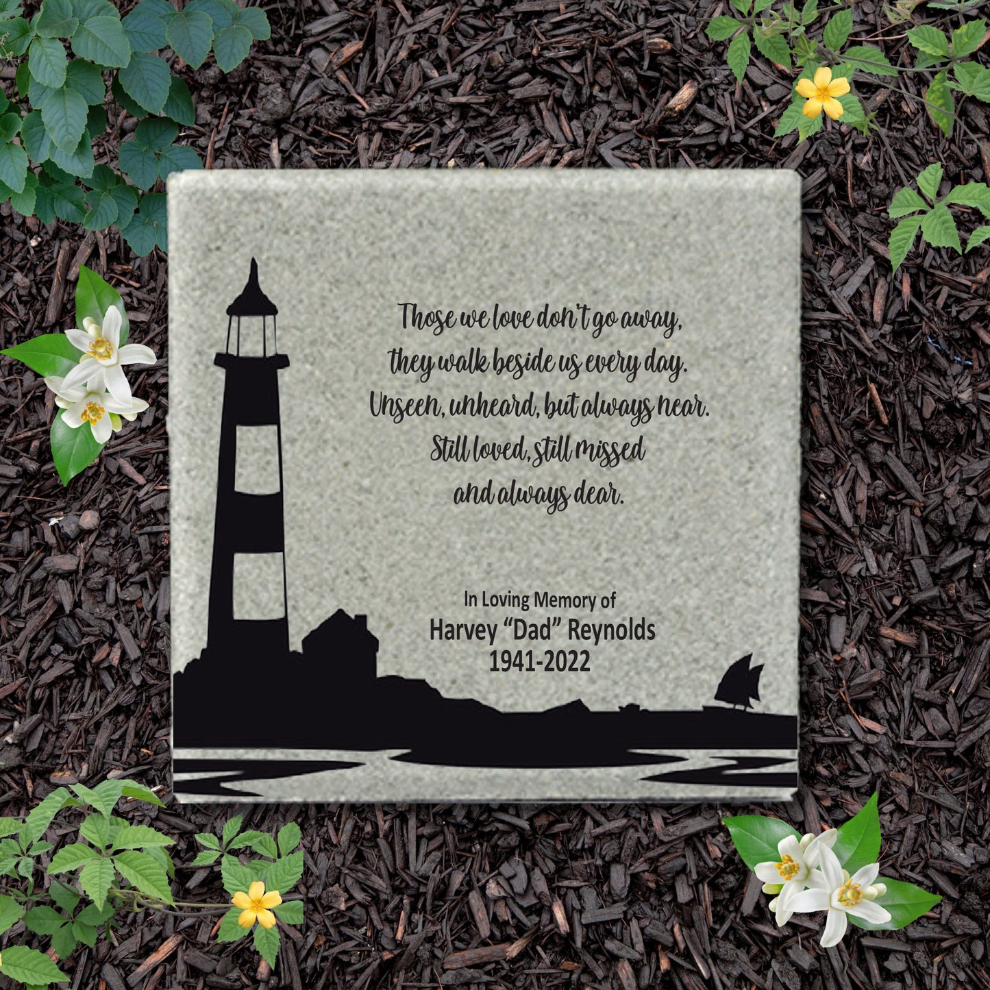 Memorial Stone - Sympathy Gift Bereavement Funeral Gift - Lighthouse Memorial - Condolence Gift - Custom Memorial Gift - Loss of loved one