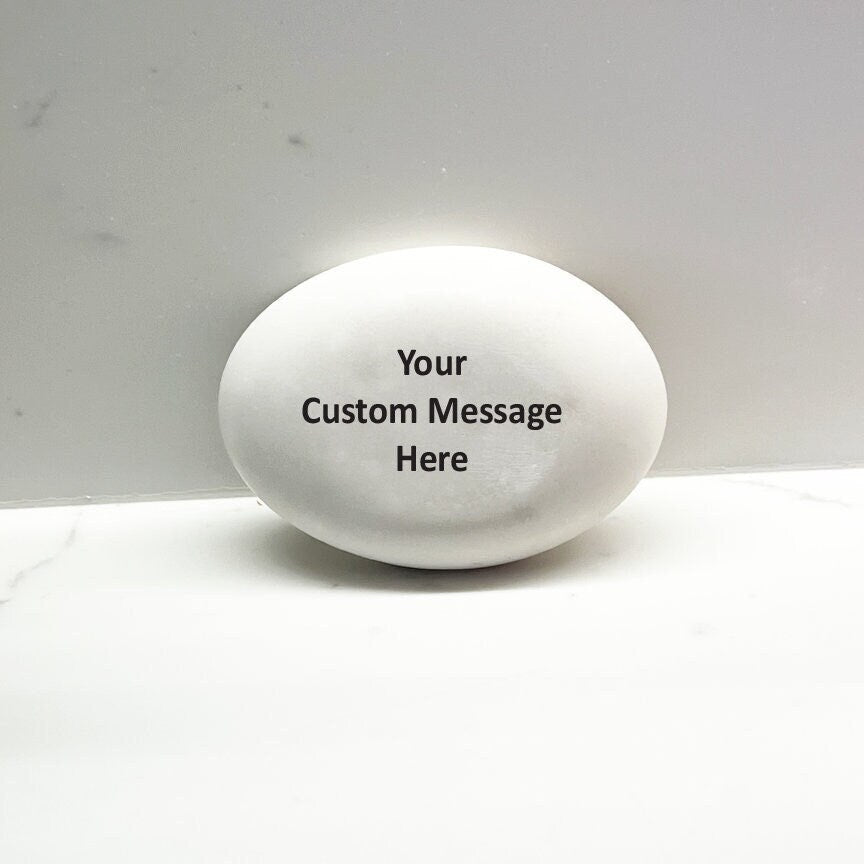 Custom Stone - Personalized Stone with Word or message - Custom Rock - Personalized Faux Stone - Custom Gift Stone - Custom Printed Stones