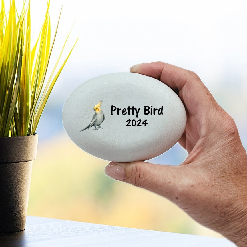 Cockatiel Memorial Stone- Personalized Pet Keepsake- Pet Loss Gift - Custom Cockatiel Sympathy Gift - Pet Bird Condolence Gift-