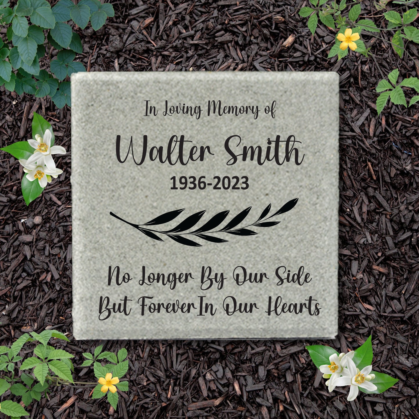 Memorial Stone - Sympathy Gift Bereavement Gift Funeral Gift - In Loving Memory - Condolence Gift - Custom Memorial Gift -12x12 Memorial