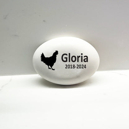 Chicken Memorial Stone - Pet Loss Gift - Custom Chicken Sympathy Gift - Chicken Memorial Gift - Handmade faux stone personalized for chicken