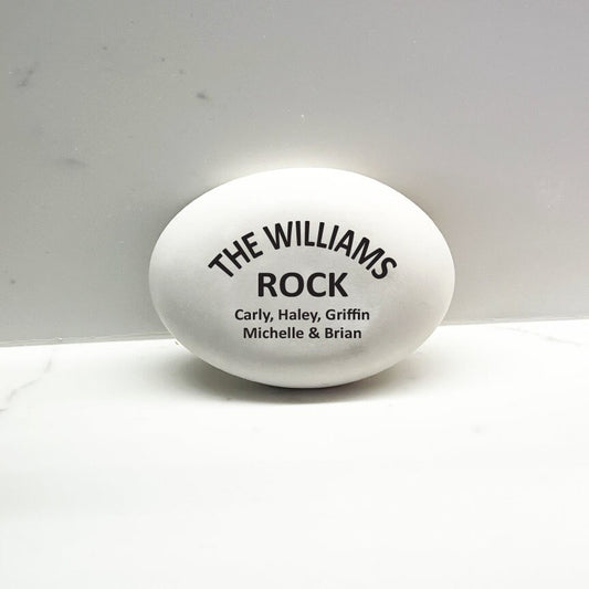 Family Rock - Personalized Rock with Family Names - Custom Rock - Personalized Stone- Fun Gift for any Family - Custom Printed Rock