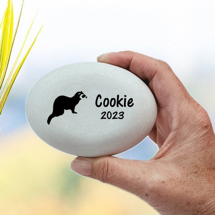 Ferret Memorial Stone- Personalized Pet Keepsake- Pet Loss Gift - Custom Ferret Sympathy Gift -Ferret Condolence Gift -Ferret Memorial Gift