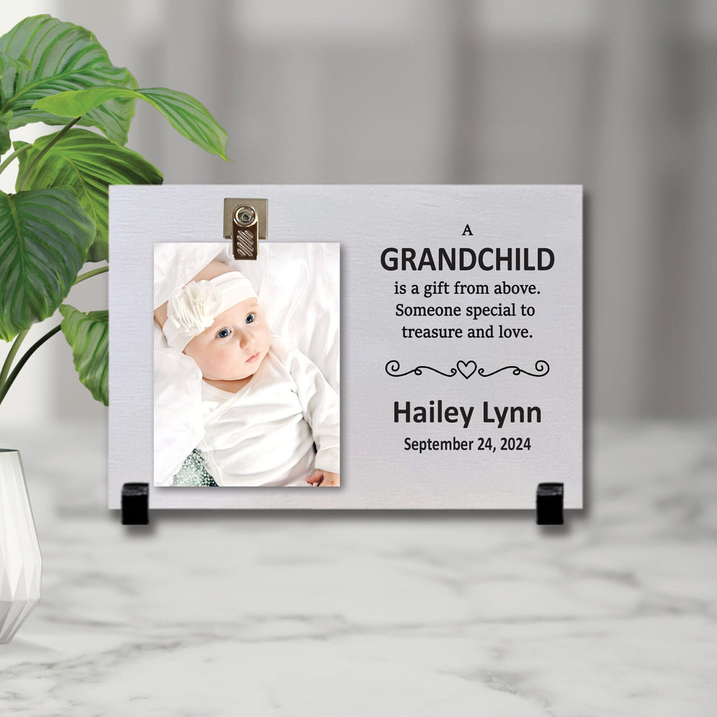 Grandchild Gift From Above Picture Frame | Personalized Grandchild Picture Frame | Custom Grandchildren Picture Frame | New Grandma Gift