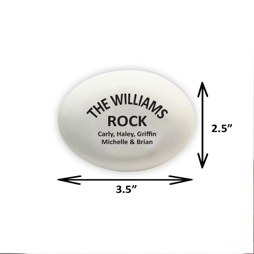 Family Rock - Personalized Rock with Family Names - Custom Rock - Personalized Stone- Fun Gift for any Family - Custom Printed Rock