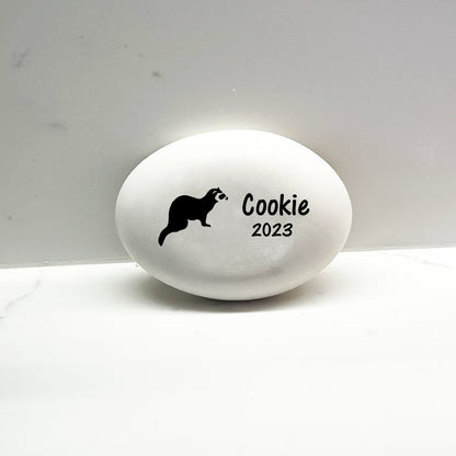 Ferret Memorial Stone- Personalized Pet Keepsake- Pet Loss Gift - Custom Ferret Sympathy Gift -Ferret Condolence Gift -Ferret Memorial Gift