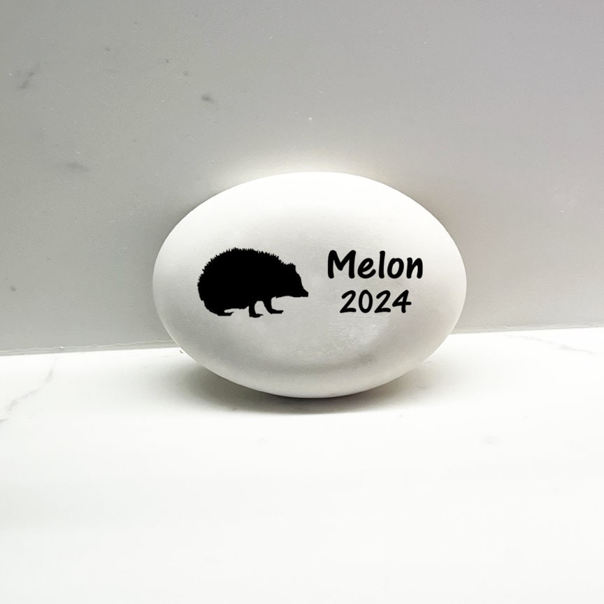 Hedgehog Memorial Stone- Personalized Pet Keepsake- Pet Loss Gift - Custom Hedgehog Sympathy Gift - Hedgehog Memorial Gift, condolence