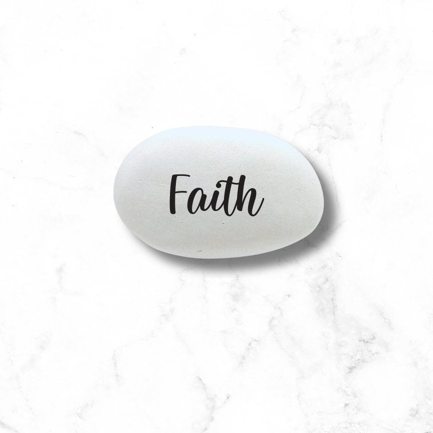 Word Stones - Printed Handcrafted Stones for Wedding Party Favors & Promotional Gifts. Serenity Stones, Pocket Rocks, and Worry Stones