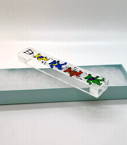 Dancing Bears Mezuzah - Acrylic Mezuzah